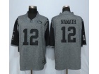 New York Jets #12 Joe Namath Gridiron Gray Limited Football Jerseys