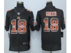 Cincinnati Bengals #18 A.J Green Black Strobe Limited Football Jerseys