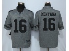 San Francisco 49ers #16 Joe Montana Gridiron Gray Limited Football Jerseys