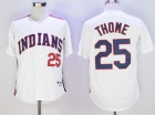 Cleveland Indians #25 Jim Thome White Throwback Jersey