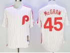 Philadelphia Phillies #45 Tug McGraw White Strips Throwback Jerseys