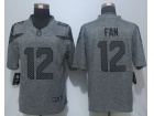 Seattle Seahawks #12 Fan Gridiron Gray Limited Football Jerseys