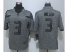 Seattle Seahawks #3 Russell Wilson Gray Limited Football Jerseys