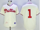 Philadelphia Phillies #1 Richie Ashburn Cream Throwback Jerseys