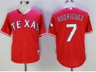 Texas Rangers #7 Ivan Rodriguez Red CoolBase Jerseys