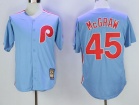 Philadelphia Phillies #45 Tug McGraw Blue Throwback Jerseys