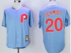 Philadelphia Phillies #20 Mike Schmidt Blue Throwback Jerseys