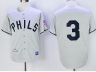 Philadelphia Phillies #3 Chuck Klein Hemp Grey 1942 Throwback Jerseys