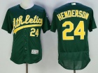 Oakland Athletics #24 Rickey Henderson Green Old Style Flexbase Jersey