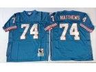 Houston Oilers #74 Bruce Matthews White Throwback Jersey