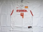 Spain #4 Pau Gasol White Nike Men's Basketball Jerseys