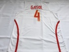 Spain #4 Pau Gasol White Nike Men's Basketball Jerseys