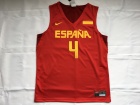 Spain #4 Pau Gasol Red Nike Men's Basketball Jerseys