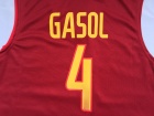 Spain #4 Pau Gasol Red Nike Men's Basketball Jerseys