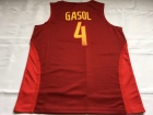 Spain #4 Pau Gasol Red Nike Men's Basketball Jerseys