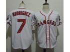 Texas Rangers #7 Ivan Rodriguez White Throwback Baseball Jerseys