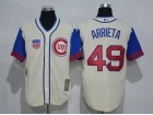 Chicago Cubs #49 Jake Arrieta Cream 1942 Turn Back Cooperstown Cool Base Jerseys