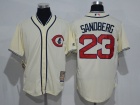 Chicago Cubs #23 Ryne Sandberg Cream 1929 Turn Back Cooperstown Cool Base Jerseys