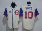 Chicago Cubs #10 Ron Santo Cream 1942 Turn Back Cooperstown Cool Base Jerseys