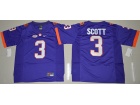 2016 Clemson Tigers #3 Artavis Scott Purple College Football Limited Jersey