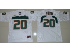 Youth Miami Hurricanes #20 Ed Reed White College Football Jersey