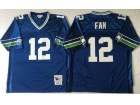 Seattle Seahawks #12 Fan Blue Throwback Jerseys