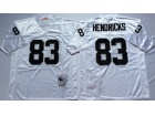 Oakland Raiders #83 Ted Hendricks White Throwback Jerseys