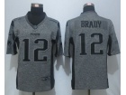 New England Patriots #12 Tom Brady Gridiron Gray Limited Football Jerseys