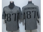 New England Patriots #87 Rob Gronkowski Gridiron Gray Limited Football Jerseys