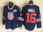 Team USA #16 Bobby Hull Navy Blue Hockey Jerseys