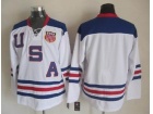 Team USA Blank White 2010 Olympics Hockey Jerseys