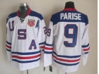 Team USA #9 Zach Parise White 2010 Olympics Hockey Jerseys