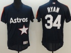 Houston Astros #34 Nolan Ryan Blue Pullover Flexbase Jersey