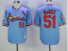 St.Louis Cardinals #51 Mcgee Blue Throwabck Jerseys