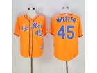 New York Mets #45 Zack Wheeler Orange Cool Base Jerseys