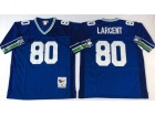 Seattle Seahawks #80 Steve Largent Navy Blue Throwback Football Jerseys