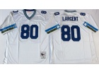 Seattle Seahawks #80 Steve Largent White Throwback Football Jersey