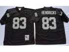 Oakland Raiders #83 Ted Hendricks Black Throwback Football Jerseys