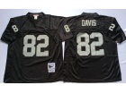 Oakland Raiders #82 Al Davis Black Throwback Football Jerseys