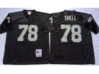 Oakland Raiders #78 Art Shell Black Throwback Football Jerseys