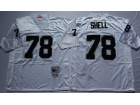 Oakland Raiders #78 Art Shell White Throwback Football Jerseys