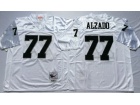 Oakland Raiders #77 Lyle Alzado White with Black Number Throwback Football Jerseys