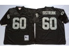 Oakland Raiders #60 Otis Sistrunk Black Throwback Football Jerseys