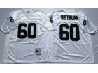 Oakland Raiders #60 Otis Sistrunk White Throwback Football Jerseys