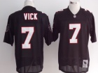 Atlanta Falcons #7 Michael Vick Black Throwback Football Jersey