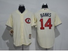 Chicago Cubs #14 Ernie Banks Cream 1929 Turn Back Cooperstown Cool Base Jerseys