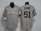 Miami Marlins #51 Ichiro Suzuki Gray New Cool Base Jerseys