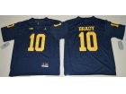 Brand Jordan Michigan Wolverines #10 Tom Brady Navy Blue College Football Jerseys