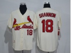 St. Louis Cardinals #18 Mike Shannon Cream Throwback Jerseys