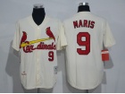 St. Louis Cardinals #9 Roger Maris Cream Throwback Jerseys